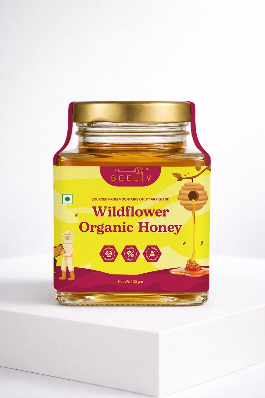 100% Pure Wildflower Organic Honey – Raw, Natural & Unprocessed