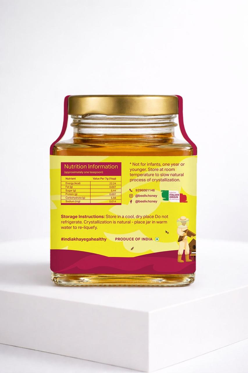 100% Pure Wildflower Organic Honey – Raw, Natural & Unprocessed